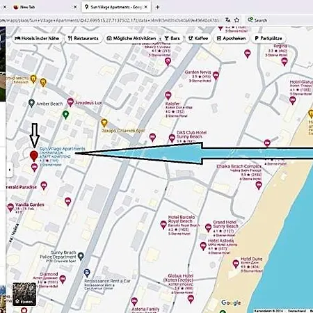 In Sunny Beach, Complex Sun Village, 80 Qm, 2 Bedrooms & Living Near To The Beach, Swimming Pool, Garden * 阳光海滩