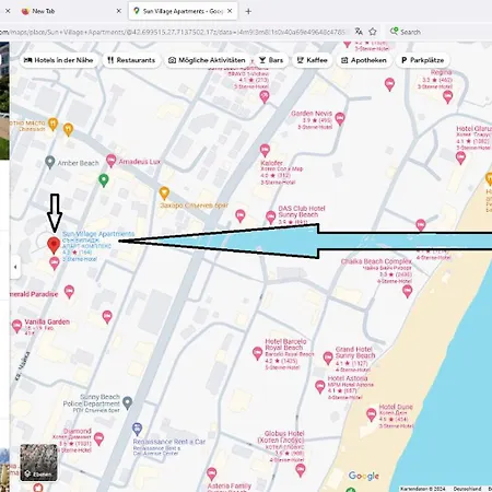 Hotel de apartamente In Sunny Beach, Complex Sun Village, 80 Qm, 2 Bedrooms & Living Near To The Beach, Swimming Pool, Garden