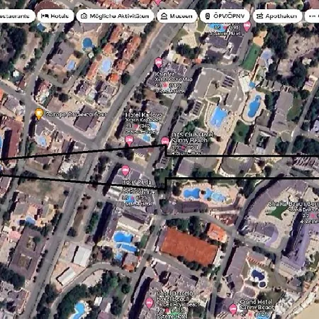 In Sunny Beach, Complex Sun Village, 80 Qm, 2 Bedrooms & Living Near To The Beach, Swimming Pool, Garden Hotel de apartamente Sunny Beach